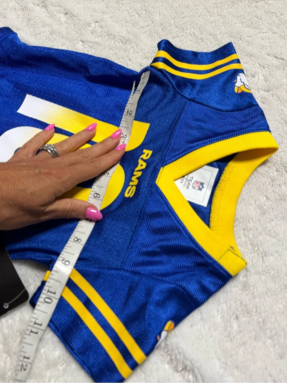NWT- NFL Los Angeles Rams Infant Jersey Onesie in Blue & Yellow Cooper Kupp